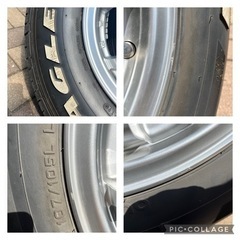 195/80R15　◎中古タイヤ+ホイール4本セット （キャラバン NV350で使用） ● WEDS KEELER FORCE 15インチ5.5J+42  ● GOODYEAR EAGLE#1 NASCAR 195/80R15  （残り溝6.5mm程　2019年製）
