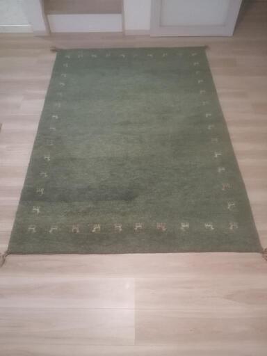 ギャッベ(緑)140cm×200cm