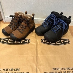 値下　登山、KEEN、試着のみ24cm.27cm