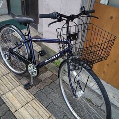 MUGELLO[ムジェロ]27吋 シティサイクル 外装6段/LEDオート/ネイビー