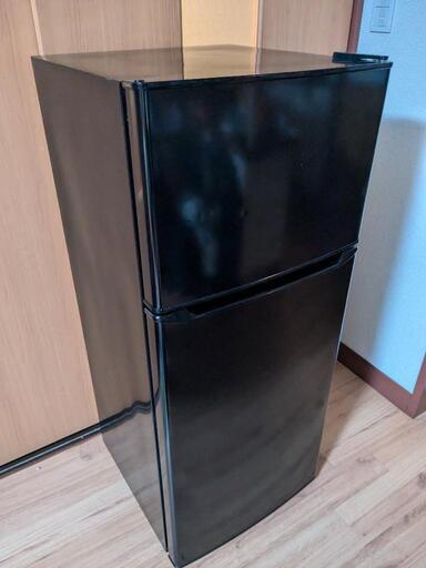 ■　冷蔵庫、130L、2020年、Haier、2ドア、ブラック、山梨県甲斐市