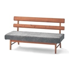 天然木のダイニングソファー 2人掛け