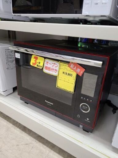 J7126　Panasonic　パナソニック　スチームオーブンレンジ　Bistro　NE-BS1400-RK　ルージュブラック　2018年製　クリーニング済み　【リユースのサカイ柏店】参考価格91,586円