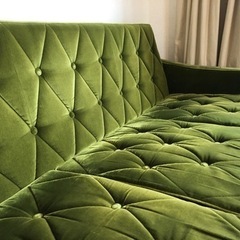 【カリモク60】ロビーチェア3シーター モケットグリーン