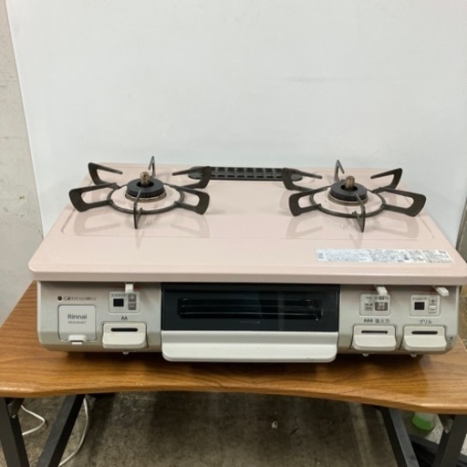ロ2406-1028 Rinnai ガステーブル RKGC654E7R ガラストップ 2021年製 LPガス用 キズ汚れ有り 動作確認済み