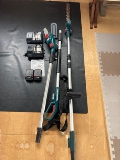 充電式　高枝チェーンソー\u0026バリカンセット