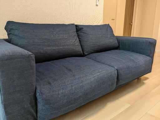 【7/18までに受け取れる方限定・最終値下げ】無印良品 ソファ  2.5人掛け ゆったり デニム地カバー