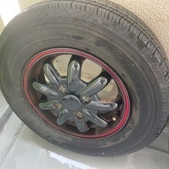 値下げしました！アルミ付きタイヤ4本セット。ハイゼット。