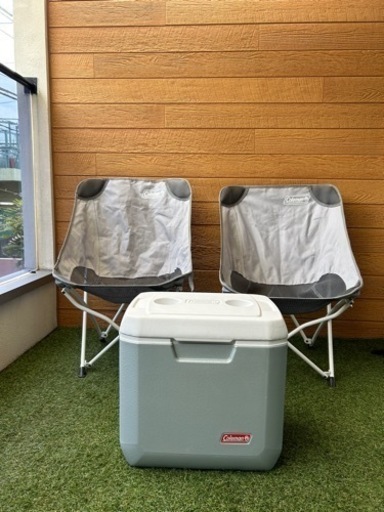 Coleman HEALING CHAIR (GRAY) x 2脚 + クーラーボックス(28l)　お譲りします。
