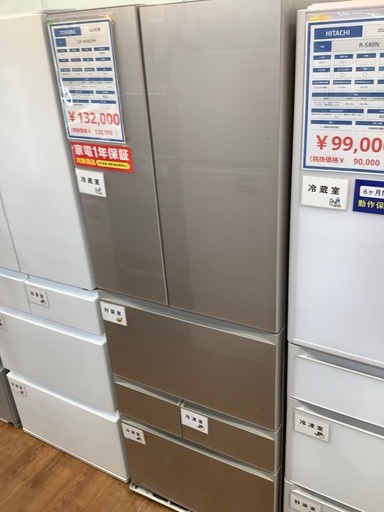 TOSHIBA 6ドア冷蔵庫です！