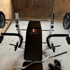 BODY DESIGN マルチプレスベンチ 100キロセット ダンベル バーベル ベンチ 腹筋 筋トレ トレーニング