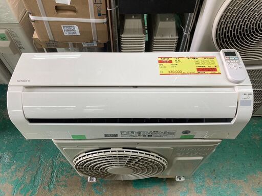 K05404　中古エアコン 日立 2020年製 主に6畳用 冷房能力 2.2KW / 暖房能力 2.2KW