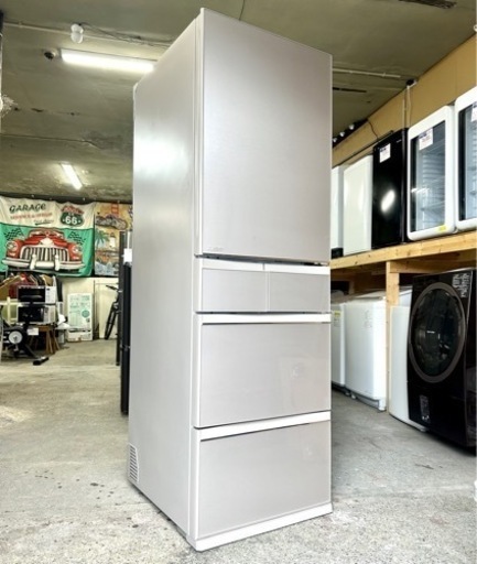 札幌引取り歓迎 美品 22年製 三菱電機 MITSUBISHI 451L 5ドア冷凍冷蔵庫 MR-MB45H-C 右開き