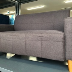 2人掛けソファ ファブリック グレー【トレファク堺福田店】