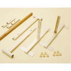 一人用　高さ切替式バースタンドセット　バニラ　１．５ｍ　塗装品（４５ｍｍ）