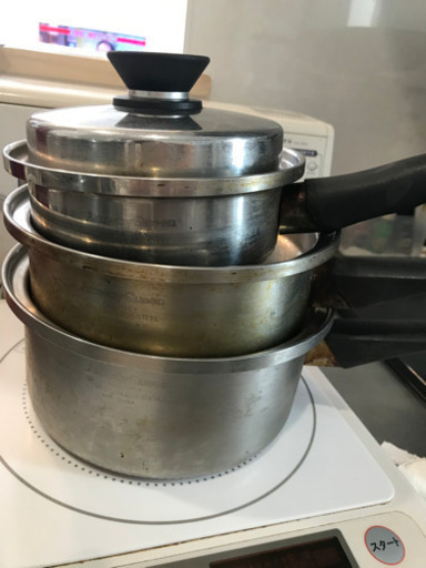 アムウェイ小中大ソースパン　替えの取手付き
