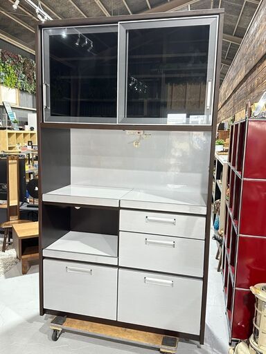 ★松田家具 キッチンボード★ レンジボード キッチンキャビネット セパレート 大容量 H2000 ファミリー 戸建て