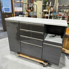 ★キッチンカウンターボード★ ロータイプ H975 キャビネット レンジボード 鏡面仕上げ ブルモーション機能 