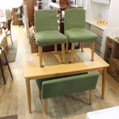 川崎市宮前区リサイクルオフ】 ダイニングセット ベンチ 椅子2客セット 