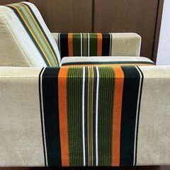 モケット シングルソファー 一人掛け 北欧 ミッドセンチュリー レトロ ローソファー 昭和