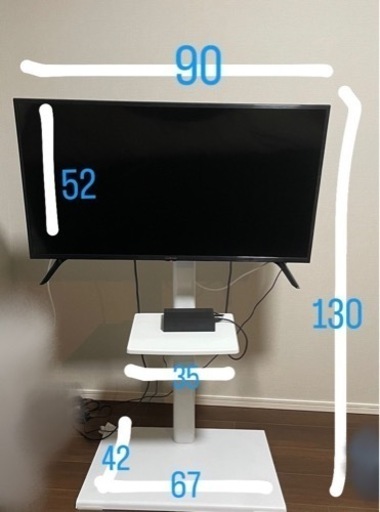 40vテレビ　テレビ台　ハードディスク付き