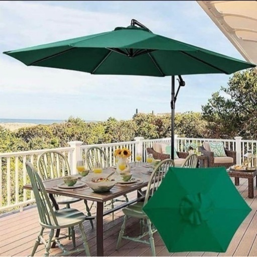 クリーミーホワイト ハンギングパラソル 3m 重石別 撥水 カフェ  