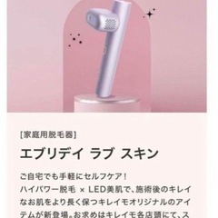 家庭用脱毛器 エブリデイラブスキン 光脱毛 レディース メンズ