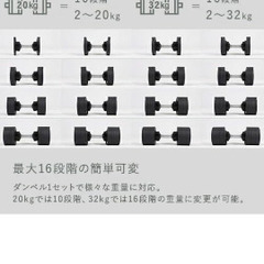 FLEXBELL フレックスベル 可変式ダンベル 32kg (2kg刻み)