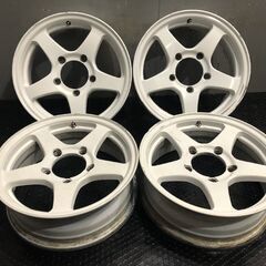 MANARAY マナレイ 社外ホイール 16インチ 4本 5.5J5H139.7+22 ホワイト ジムニー等　(VHP066)