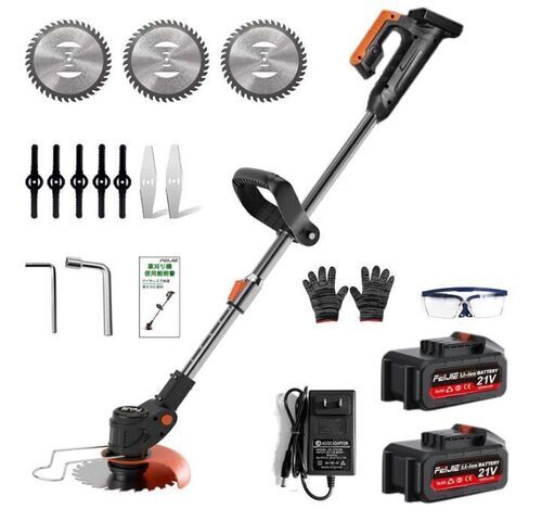 【売約済】新品 FEIJIE 草刈り機 充電式 折り畳み マキタ 18V バッテリー 互換対応