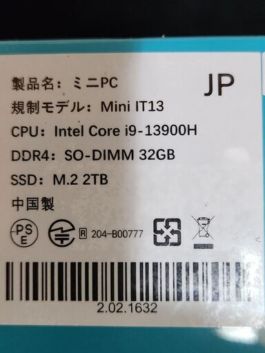 最終値下げ‼◎新品・未開封/ミニPC/Core i9-13900H/2TB SSD/ GEECOM