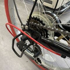 良品 20インチ 折りたたみ自転車 ６段変速 鍵 ライト付き 自転車 赤×黒 札幌市手稲区