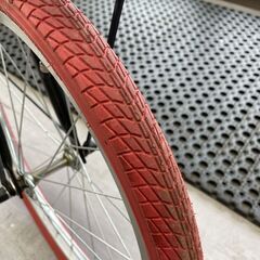 良品 20インチ 折りたたみ自転車 ６段変速 鍵 ライト付き 自転車 赤×黒 札幌市手稲区