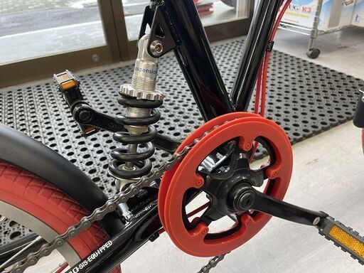 良品 20インチ 折りたたみ自転車 ６段変速 鍵 ライト付き 自転車 赤×黒 札幌市手稲区 良品 20インチ 折りたたみ自転車 6段変速 鍵 ライト付き 自転車 赤×黒