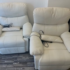 電動リクライニングソファー　2点セット