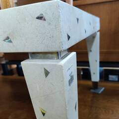 【愛品倶楽部柏店】 Tavola by Oggetti ストーンデザインテーブル モザイク模様 金属象嵌