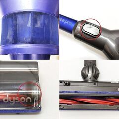 su0029　ダイソン コードレス掃除機 V6 DC62 収納用ブラケット付き 元箱付き ブルー dyson コードレスクリーナー 吸引力 パワフル コードレス 延長ホース付き ペット 掃除機 中古