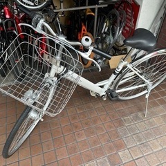 27インチ 外装6段変速 ledオートライト付き ホワイト