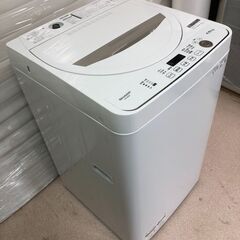 美品 SHARP 全自動洗濯機 4.5Kg ES-GE4E-C 簡易風乾燥機能付　＃48184-1-020