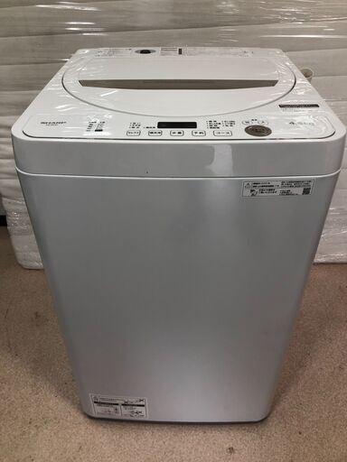 美品 SHARP 全自動洗濯機 4.5Kg ES-GE4E-C 簡易風乾燥機能付　＃48184-1-020