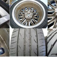 タイヤ ホイール タイヤ付きホイール 4本セット 日産 フーガ 純正 17インチ 7JJ 5穴 PCD114.3 +45 215/45R17 EC203 2015年 中古 苫小牧西店