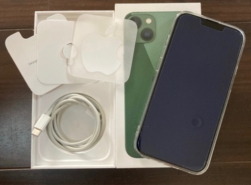 急ぎ早勝最終値下げ本日11時で受付終了_Apple保証付_美良品【外観傷、動作不良無し】iPhone13 128GB 国内SIMフリー版 付属品全て有