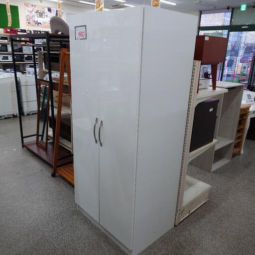 【クローゼット】クローゼット 洋タンス 2枚扉 組立家具 収納家具:ホワイ
