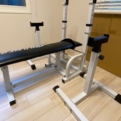 ベンチプレス、セーフティーラック付き！筋トレ！