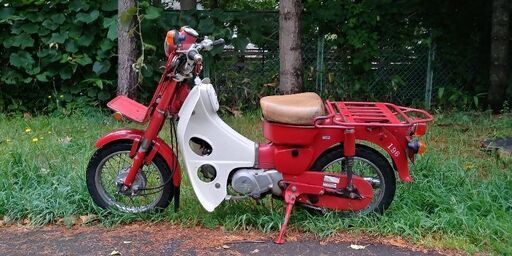 北海道札幌　郵政カブ　MD50-P型 94-9モデル　　50cc 12Vキャブ3速　ベース等に　当時物　オリジナルペイント