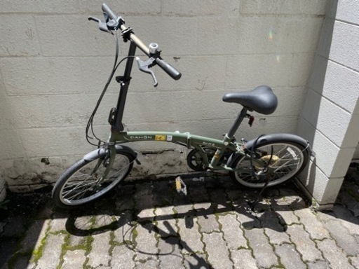 取引予定有（ダホン）グリーンの折りたたみ自転車