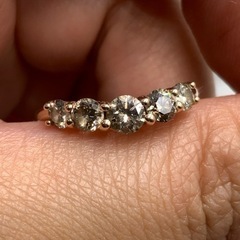 K18 ダイヤリング 1.1ct 一文字リング 3.2g GSTV