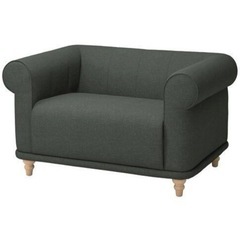 IKEA　ヴィスカフォルス　1.5人掛け　ソファ IKEA ヴィスカフォルス 1.5人掛け ソファ グレーグリーン