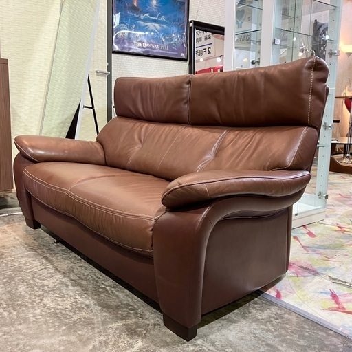 karimoku カリモク2Pソファ 本革  31万 ZT73モデル