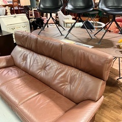 karimoku カリモク3Pソファ 本革  36万 ZT73モデル